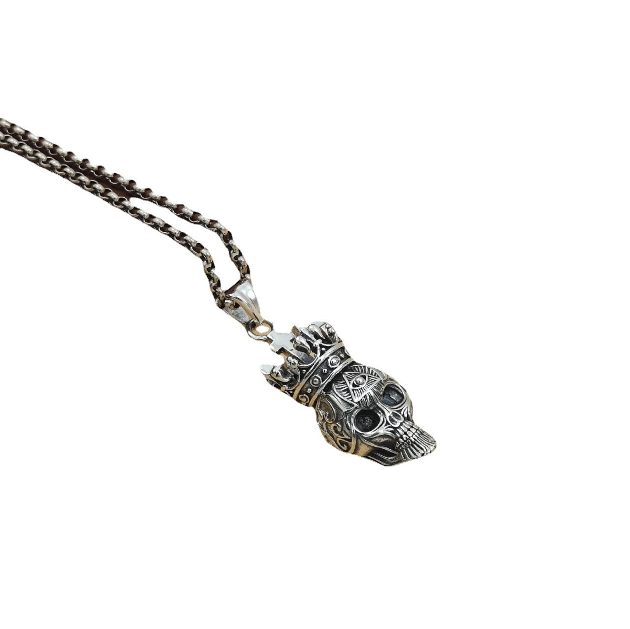 Crown Skull Pendant Cold Style