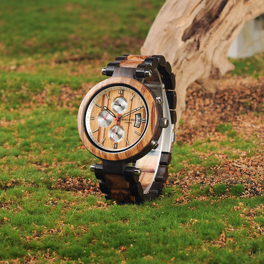 Men's Wood Grain Fashion Watch