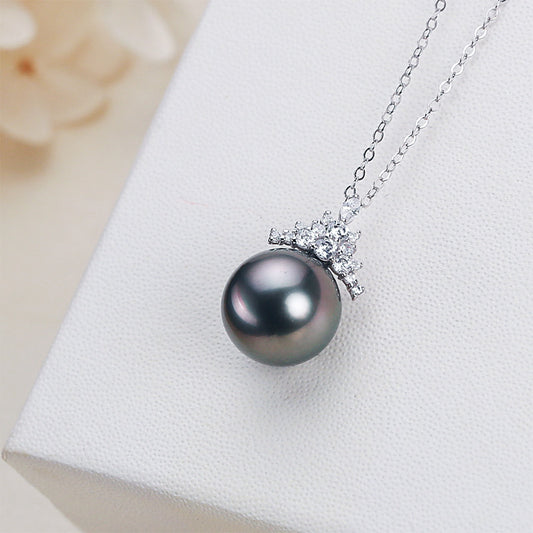 Black Pearl Necklace Female