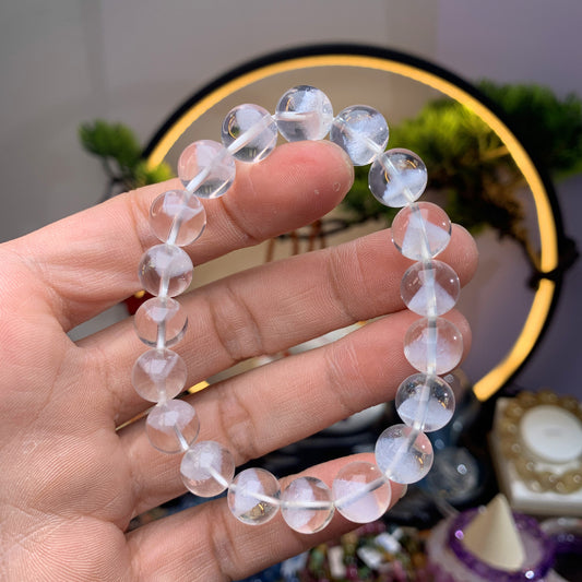 White Crystal Pyramid Bracelet