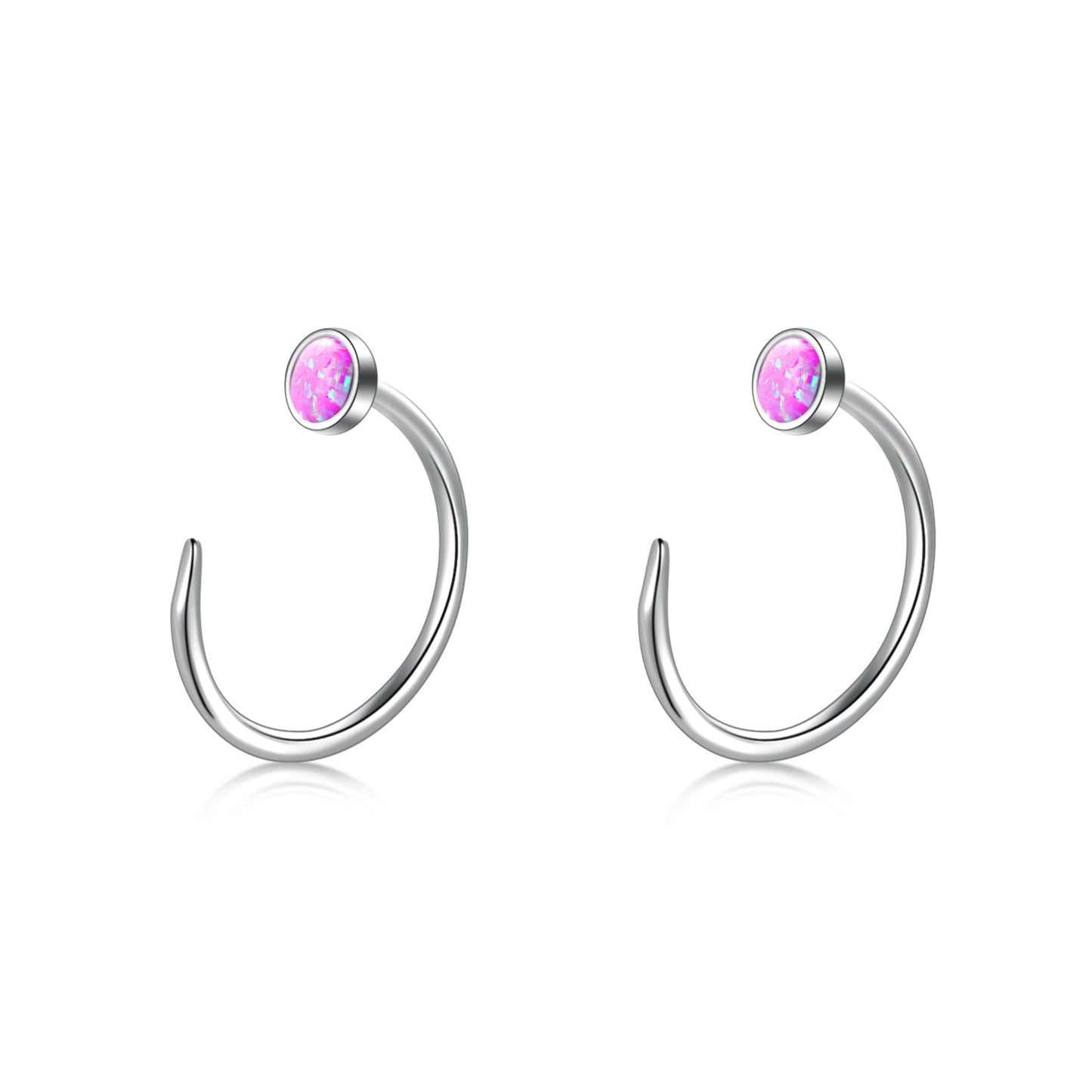 Ear Huggie Earrings Opal