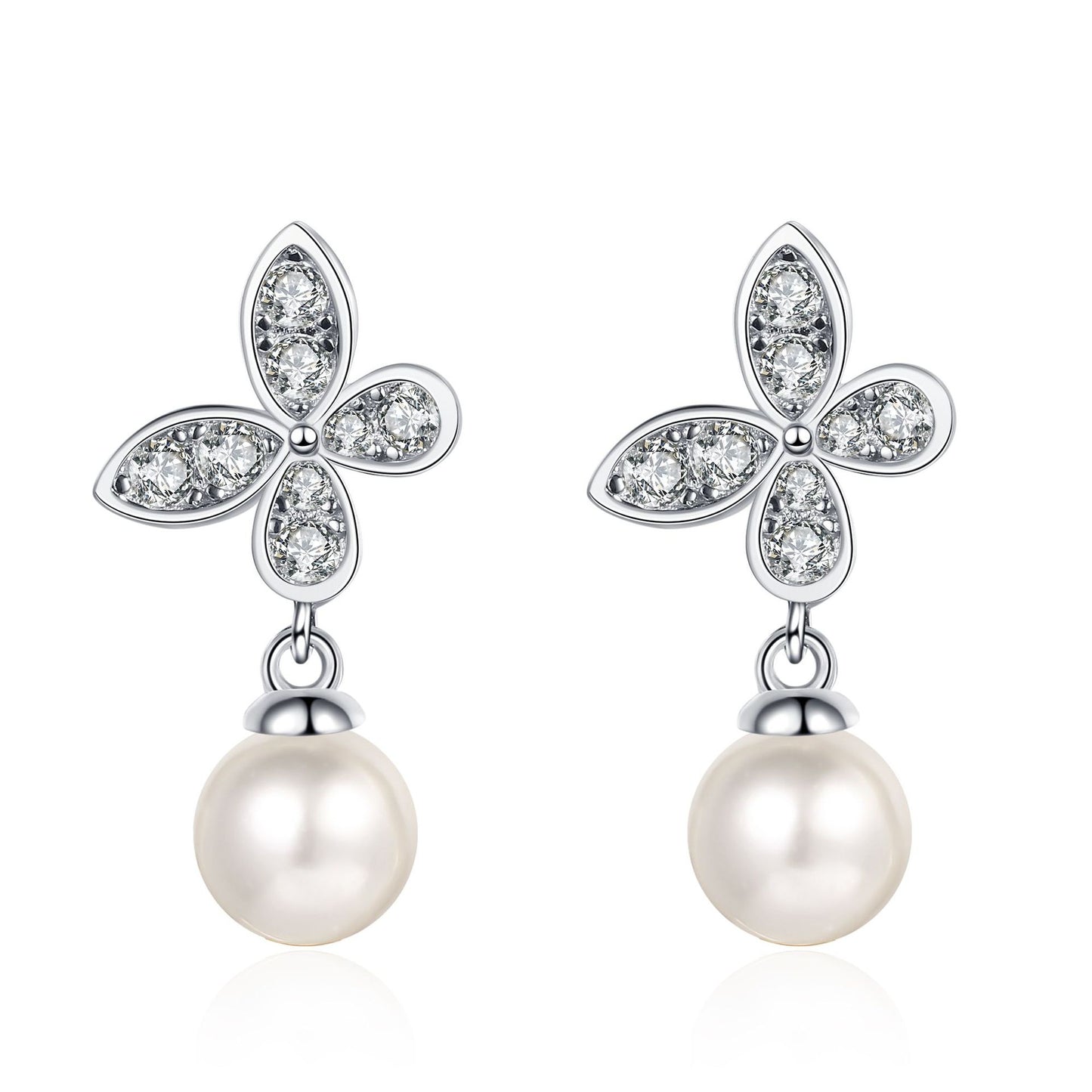 Freshwater Pearl Debris Stud Earrings