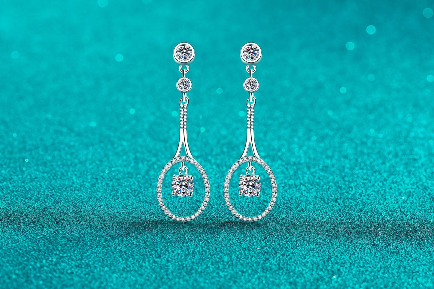 Moissanite Long Tassel Earrings